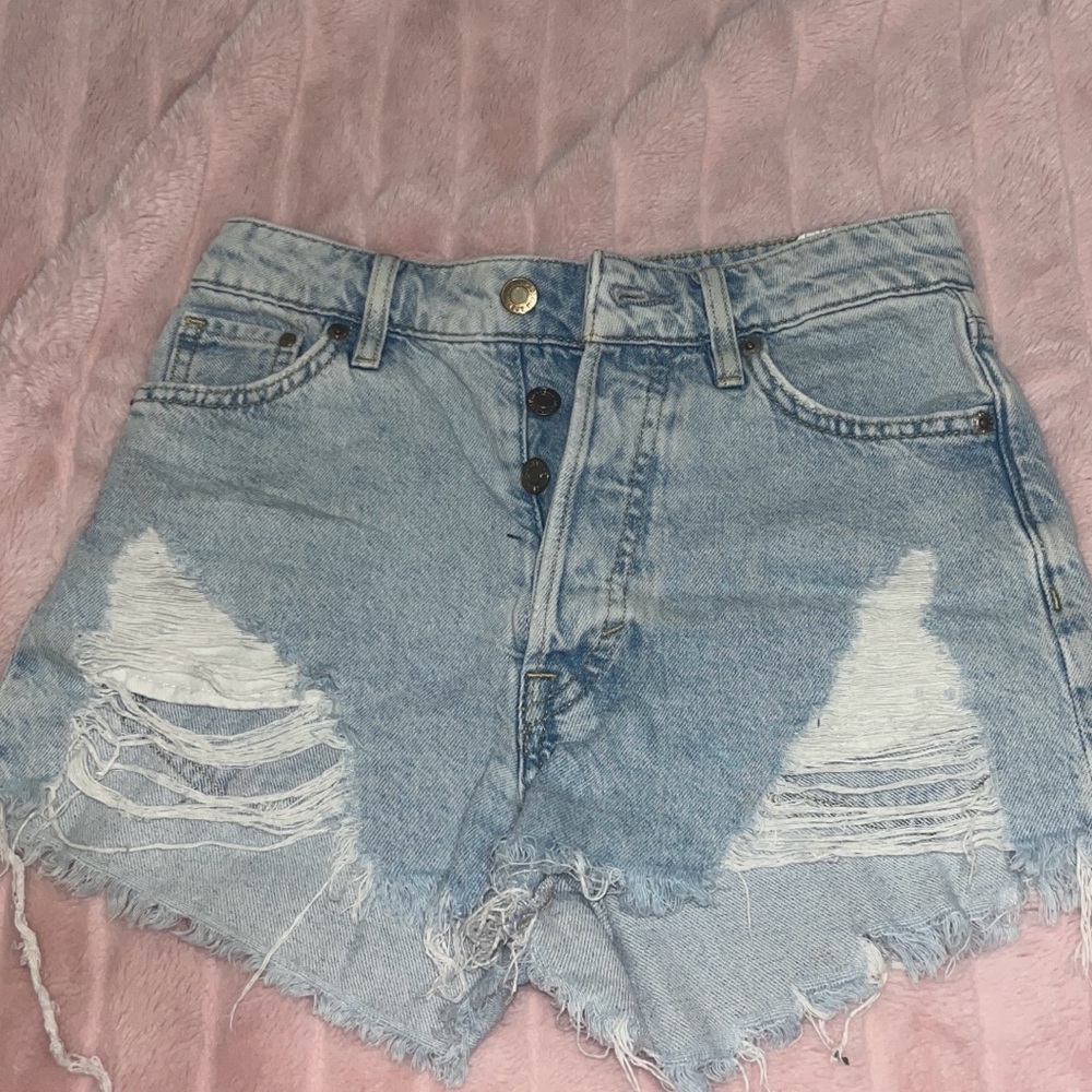 Denim Distressed Women Shorts